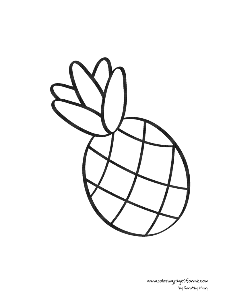 pineapple coloring page