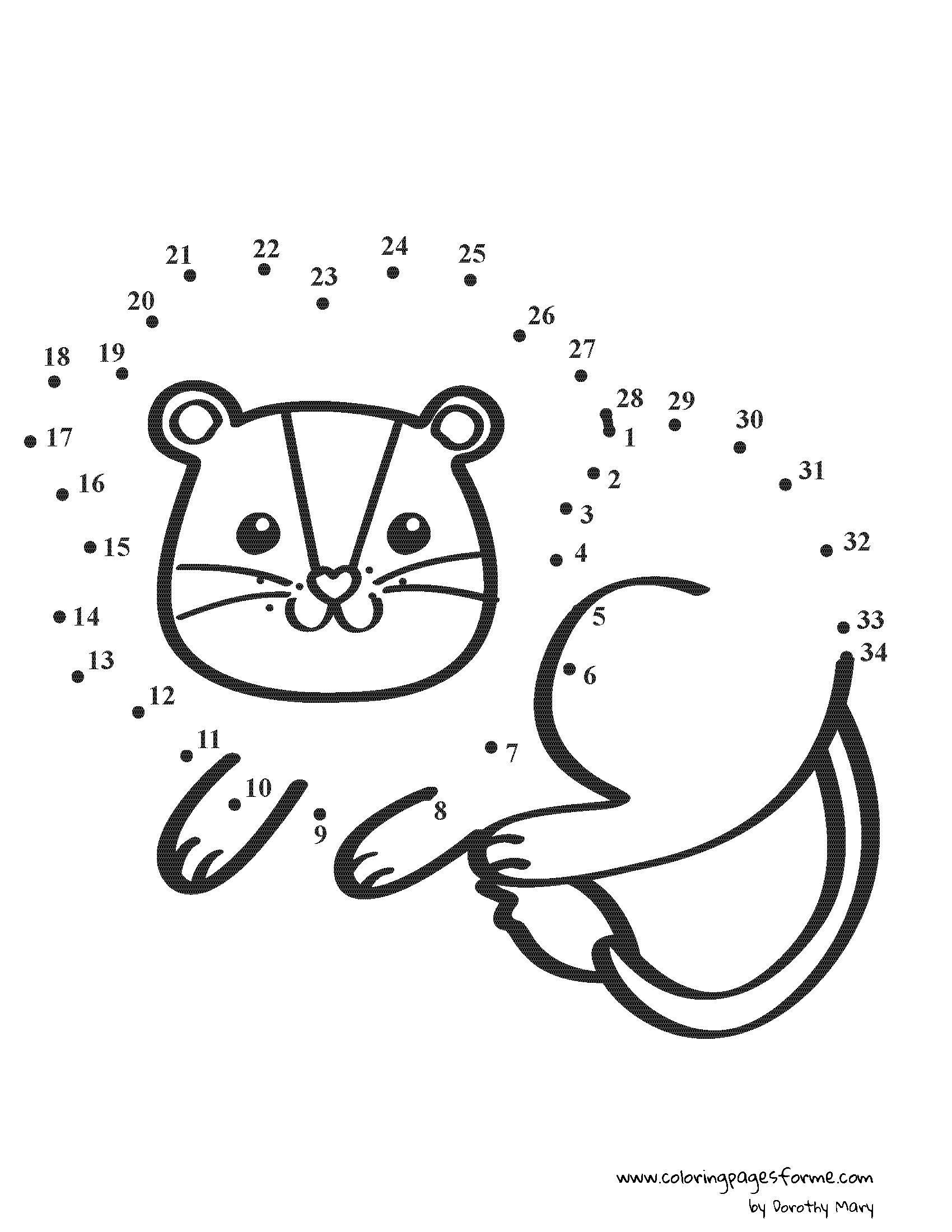 Free and Printable Dot to Dot Coloring Pages for Kids