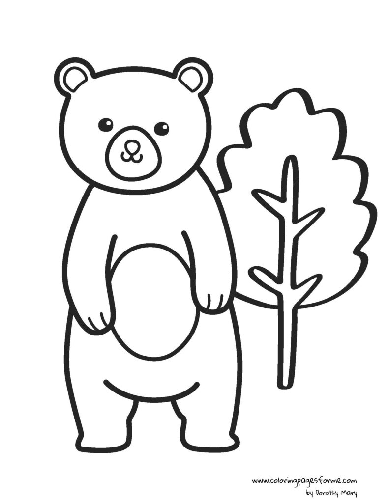 bear coloring page