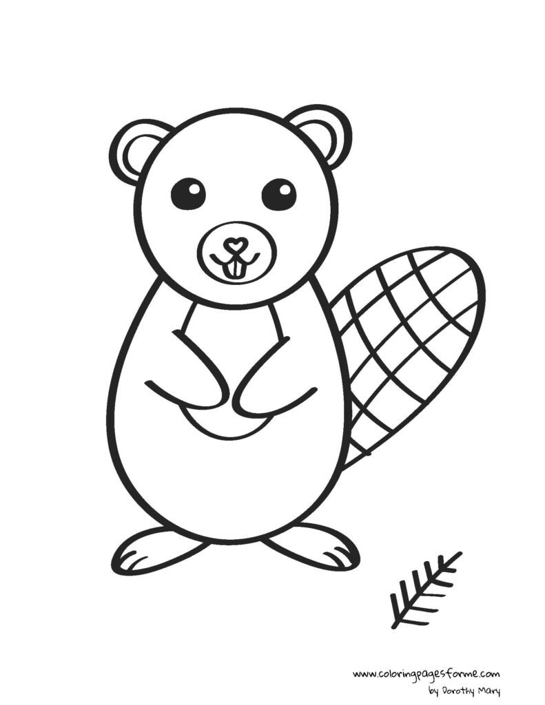 beaver coloring page