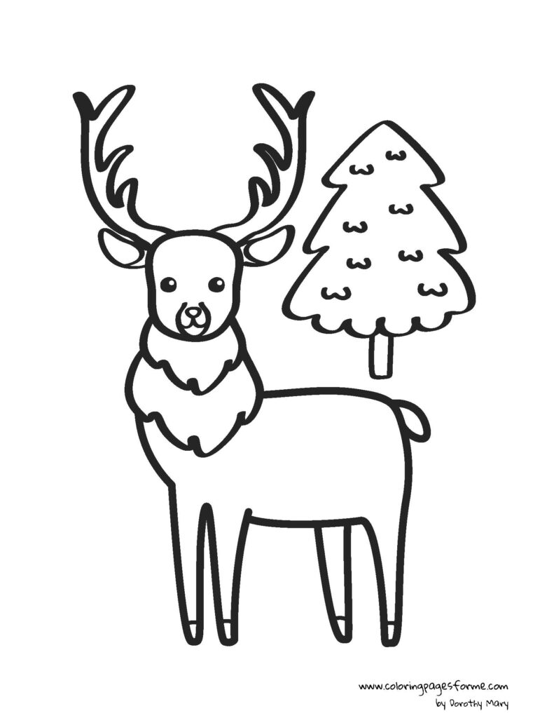 deer coloring page