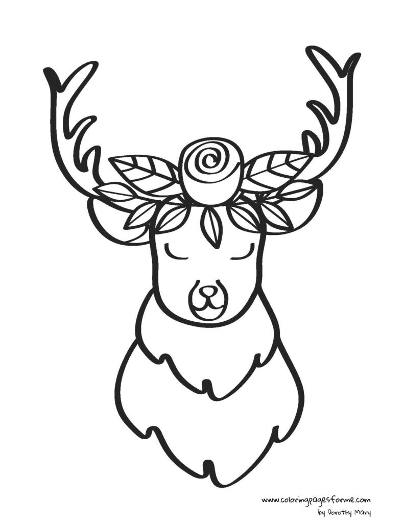 deer coloring page