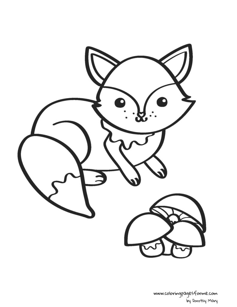 fox coloring page