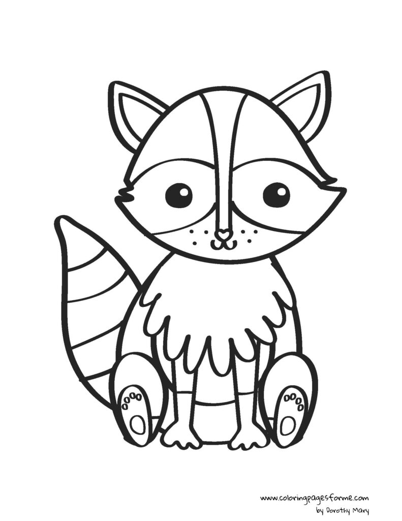 raccoon coloring page