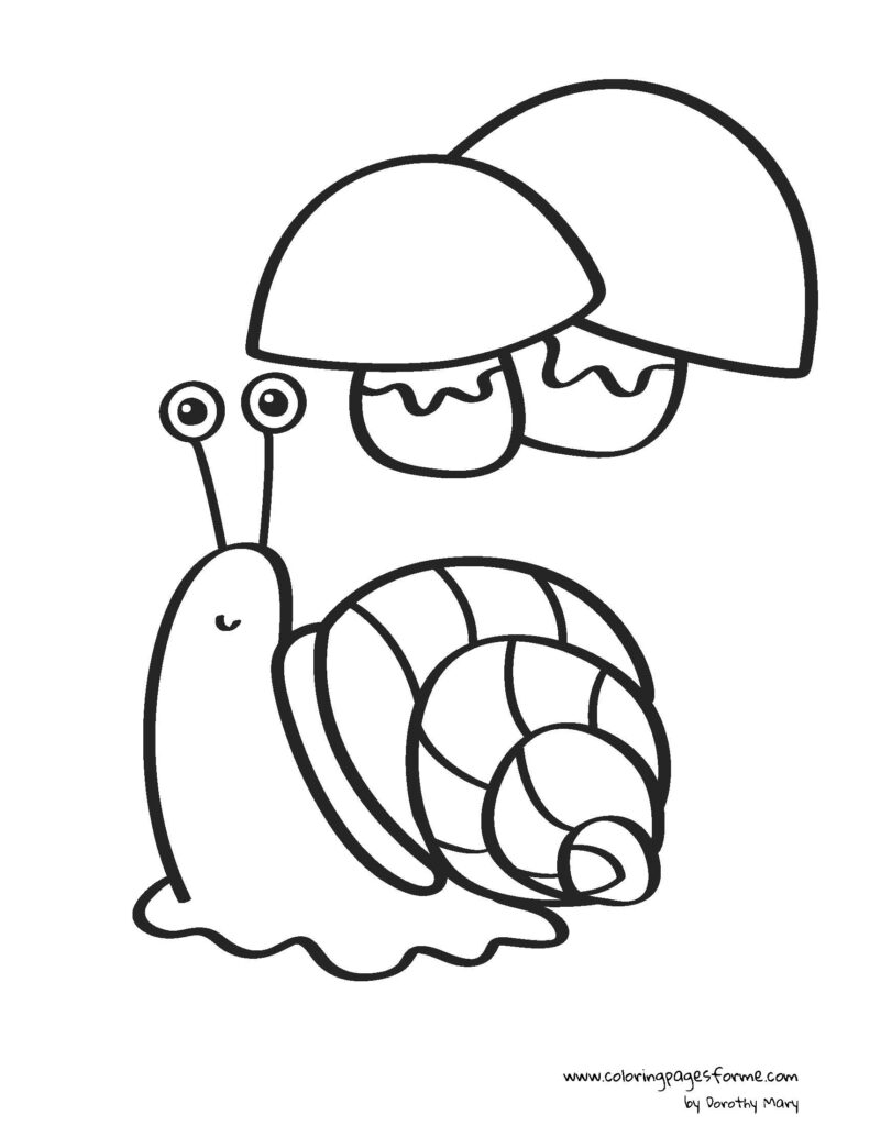 snail coloring page