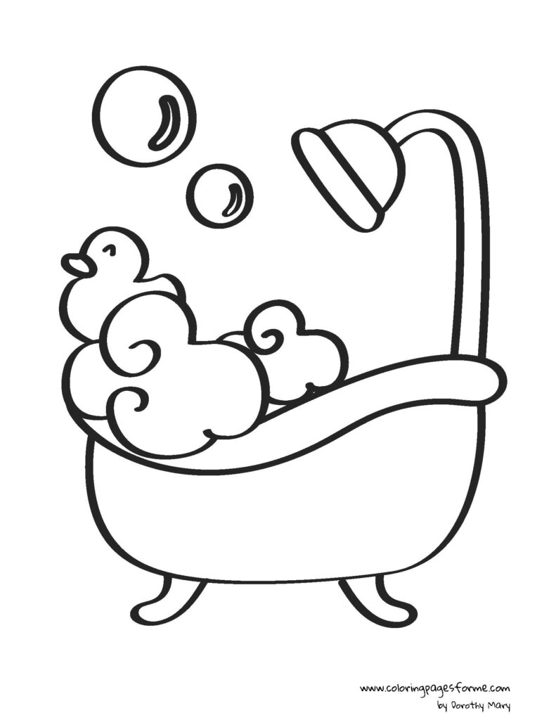 bath coloring page