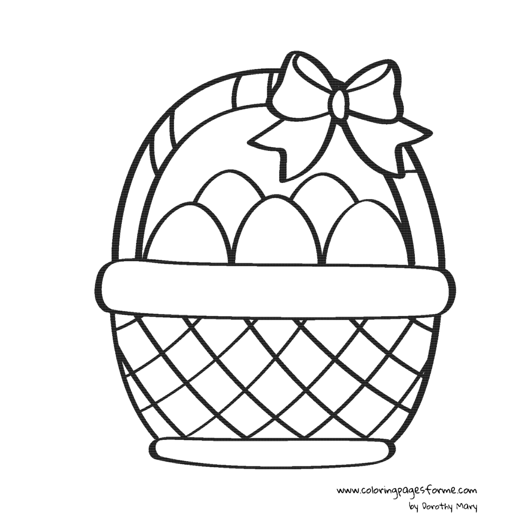 easter eggs in the basket