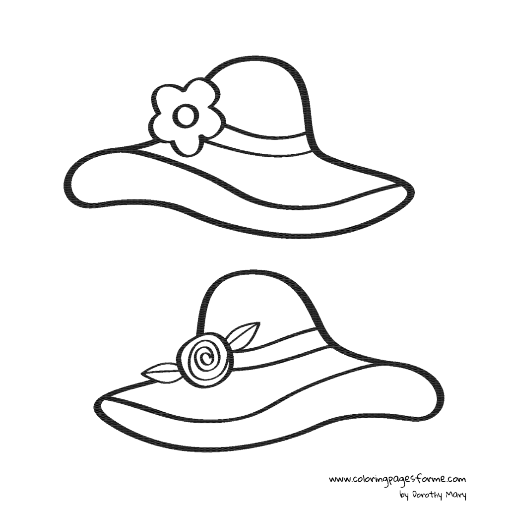 easter bonnets coloring page