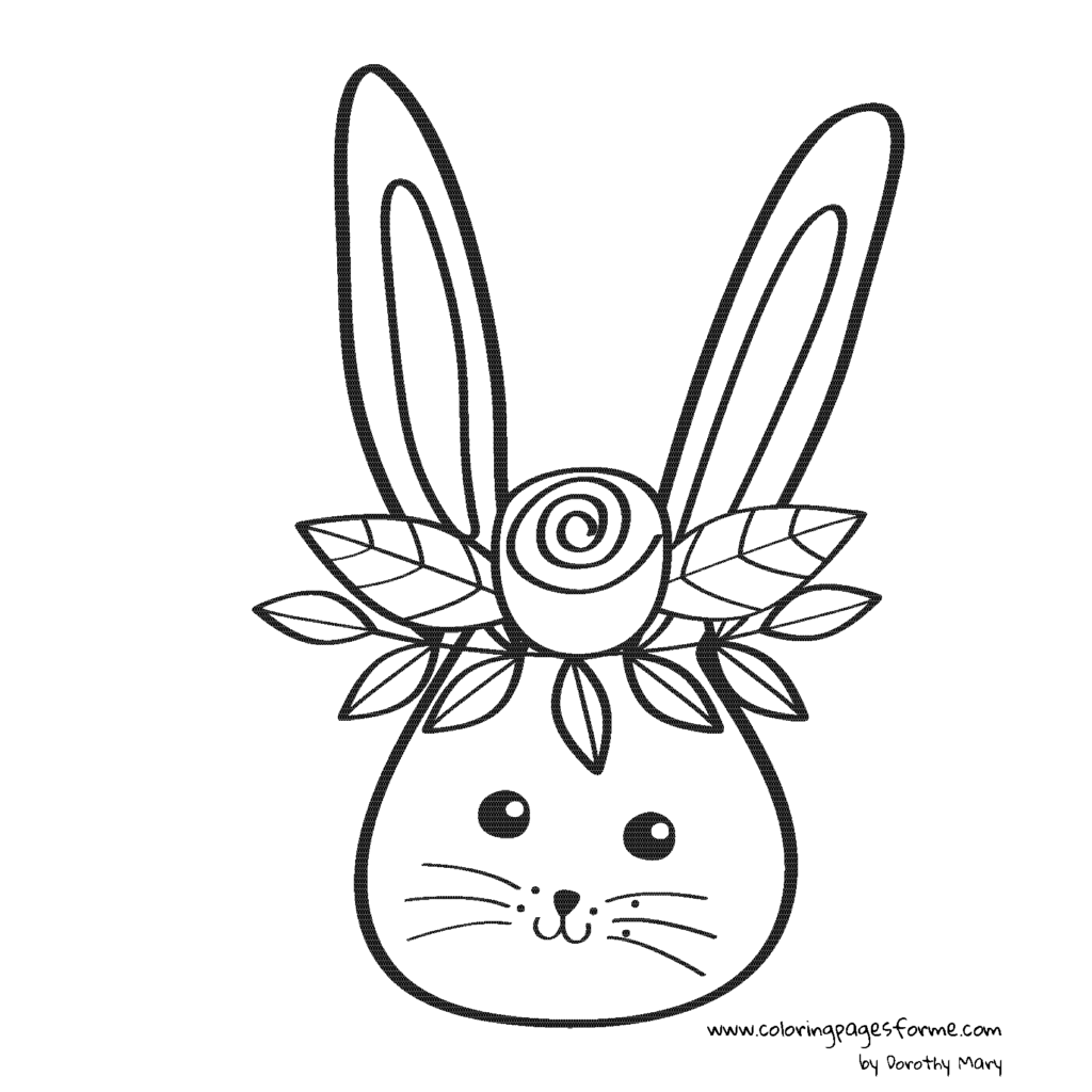 easter bunny coloring page