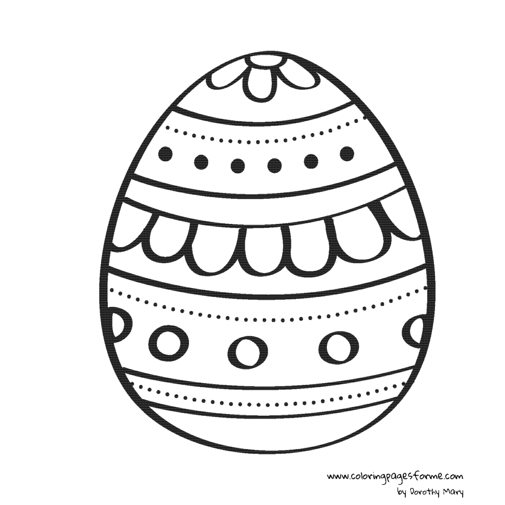 easter egg coloring page