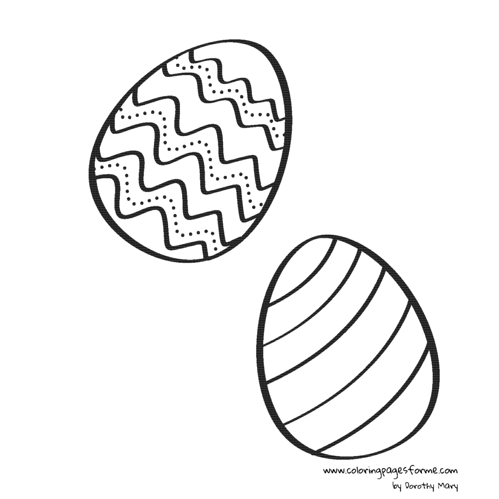 easter eggs coloring page