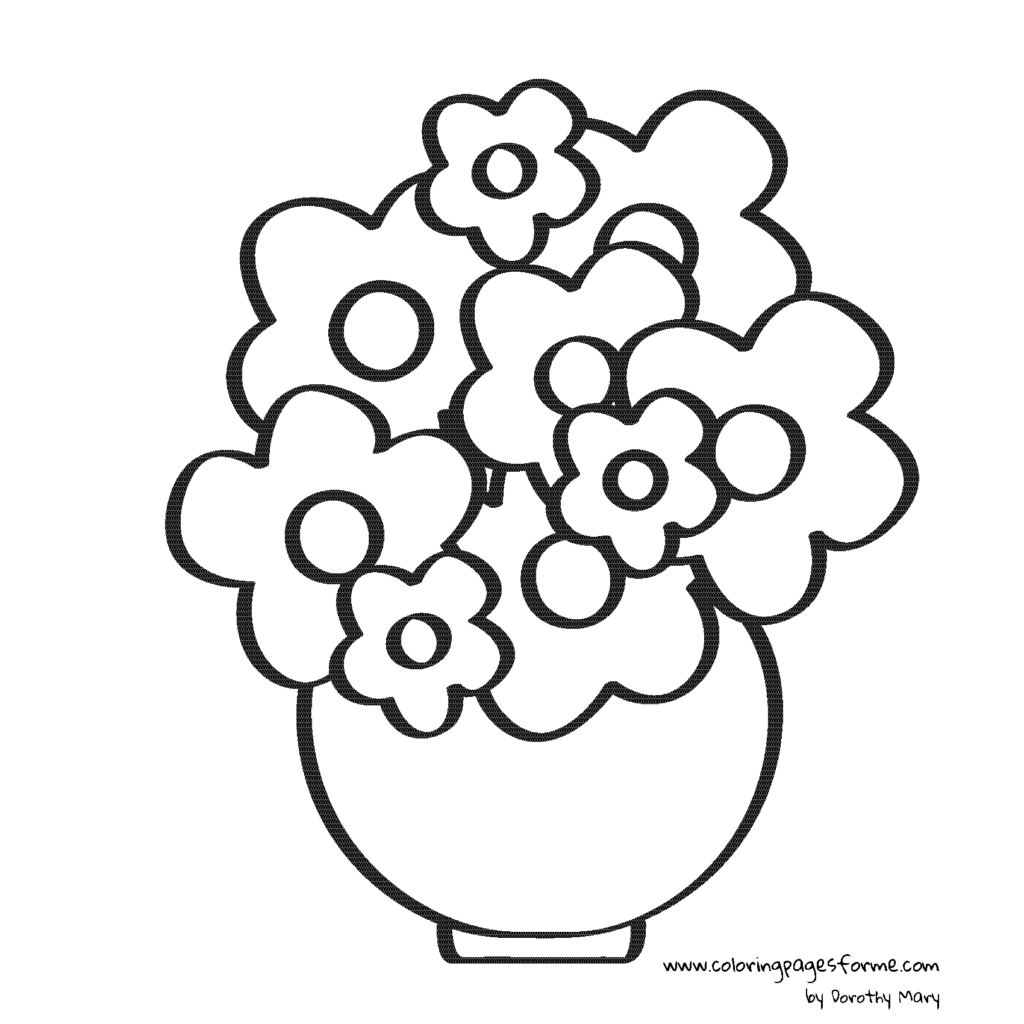 flowers coloring page