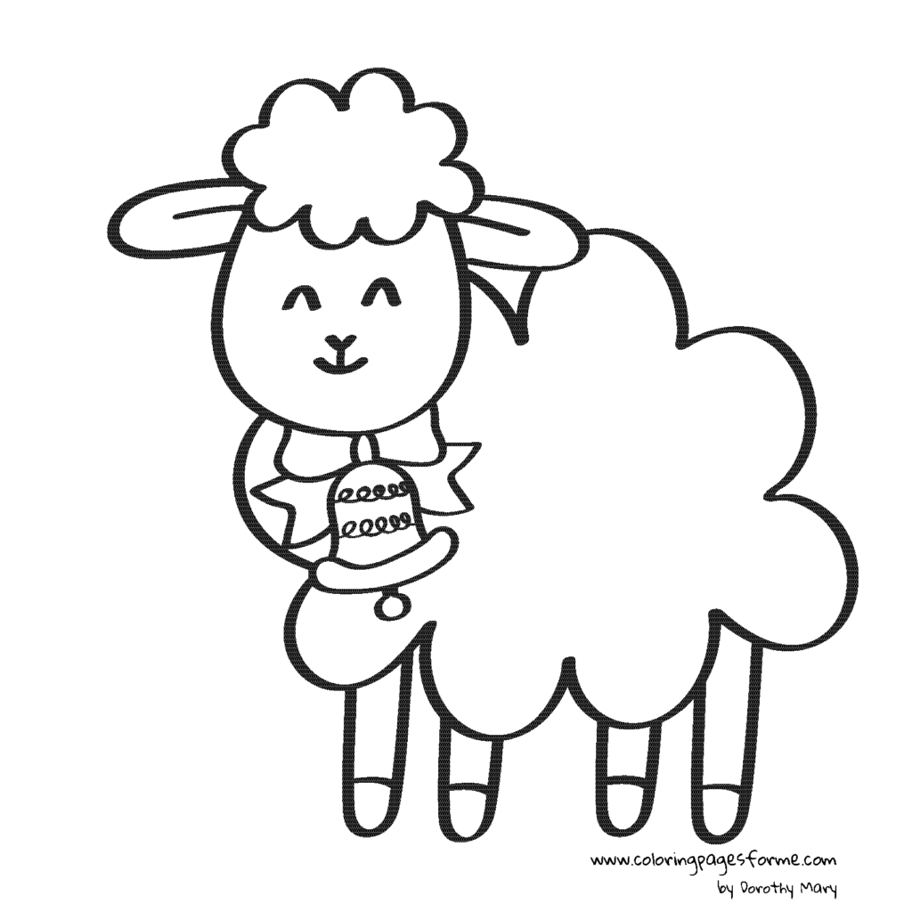 sheep coloring page