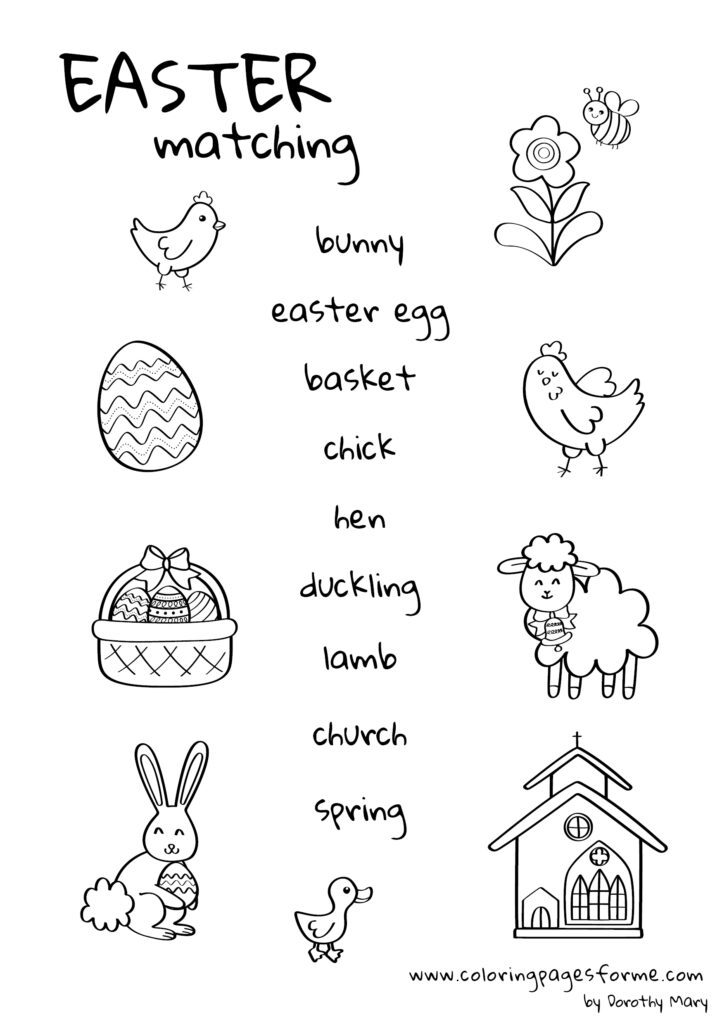 easter vocabulary english worksheet