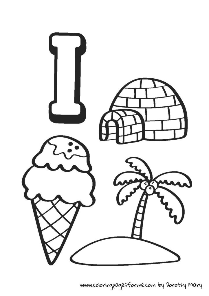 i letter igloo island icecream