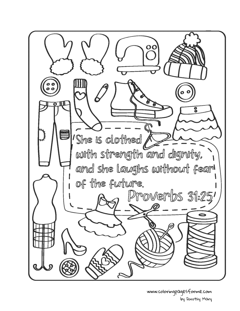 bible verse for girls about strength and dignity clothes