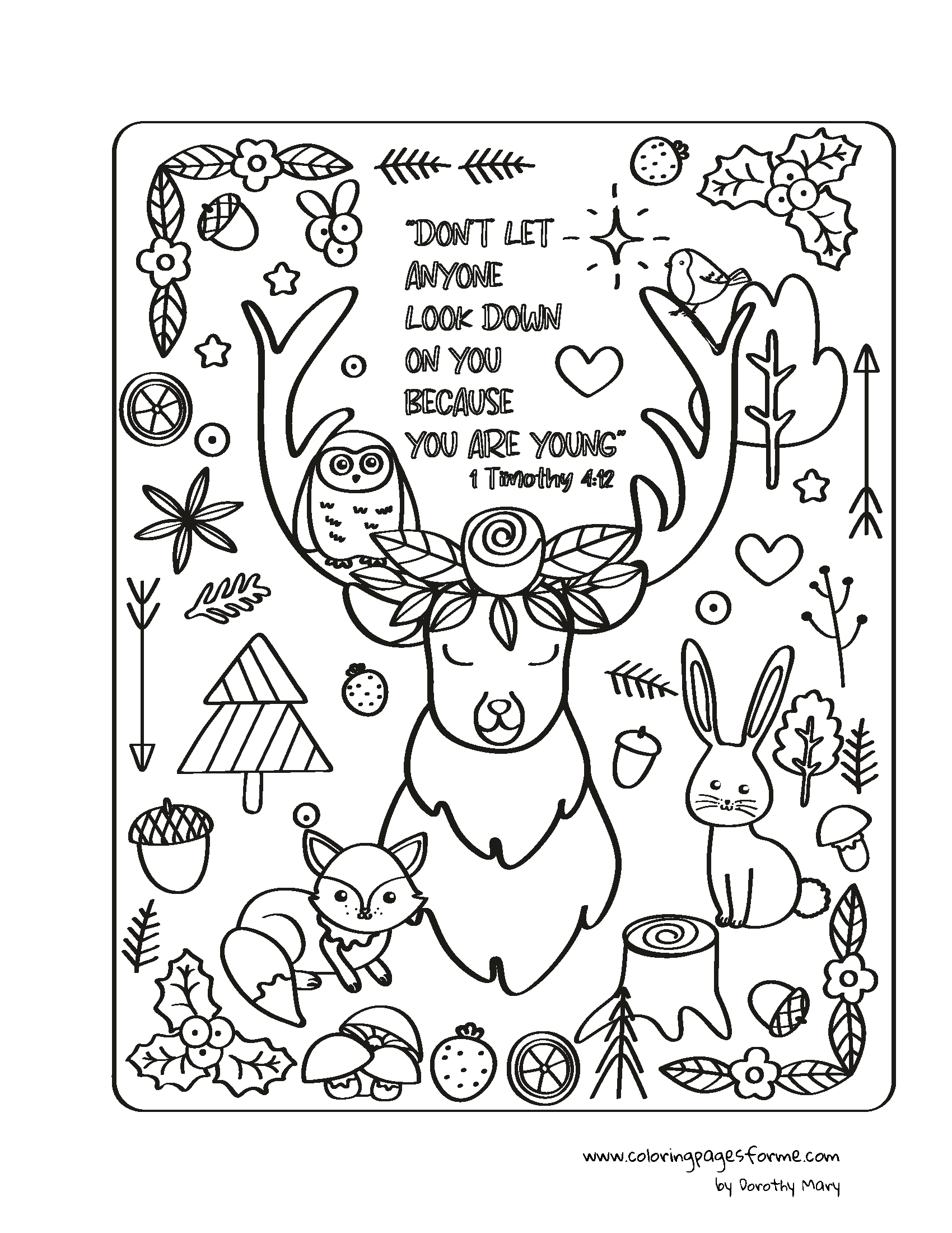 Free and Printable Bible Verses Coloring Pages for Girls