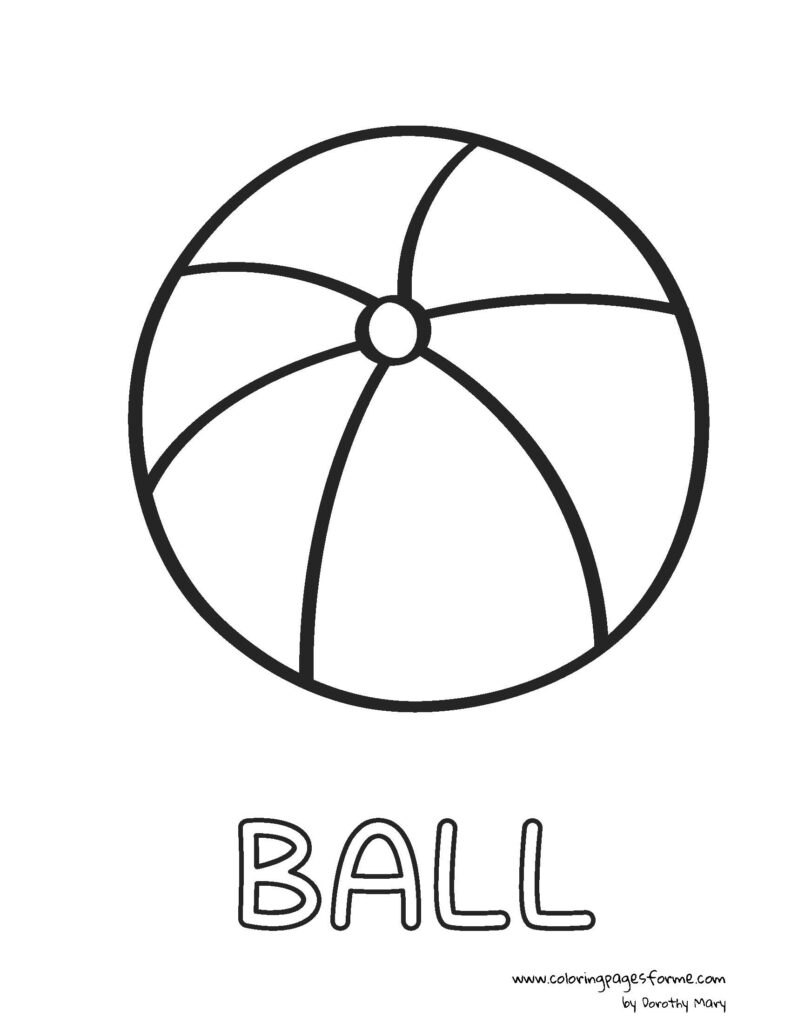 ball coloring page activity