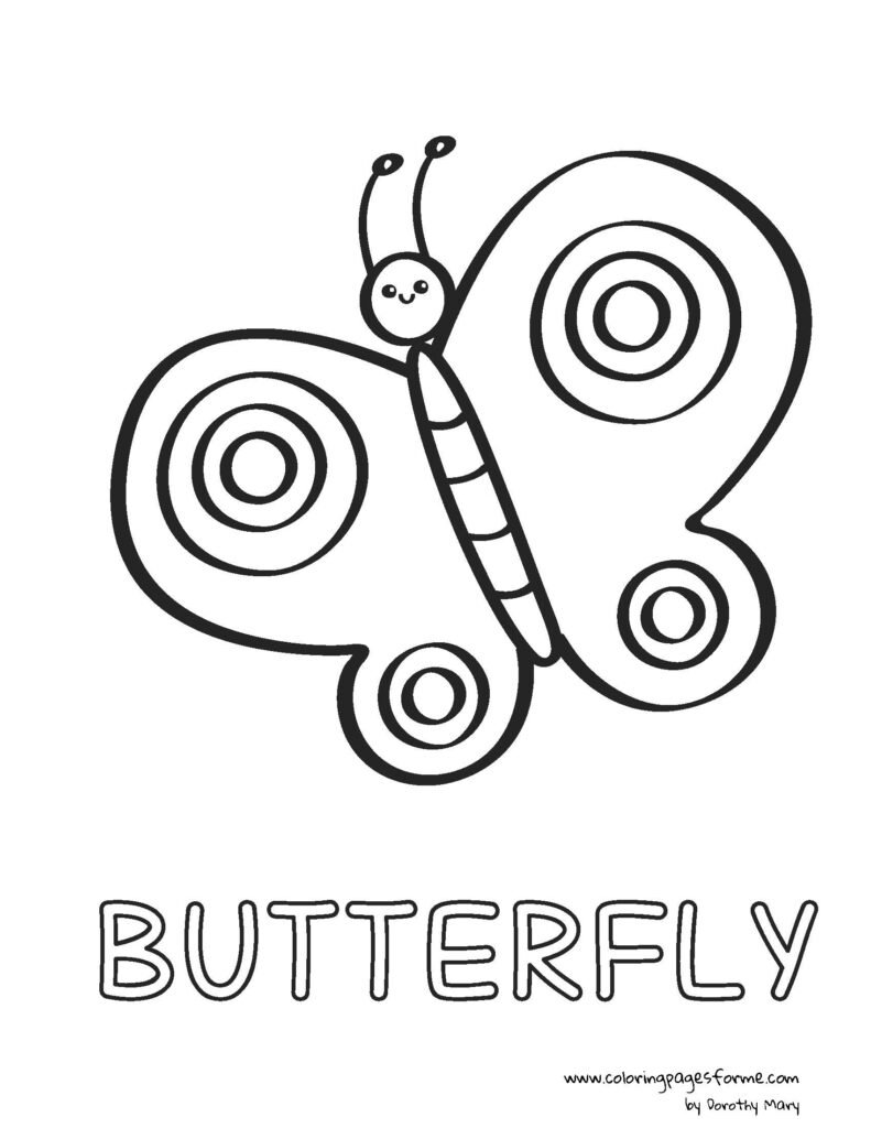 butterfly coloring page activity