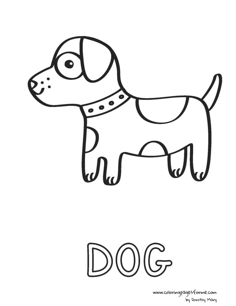 dog coloring page activity