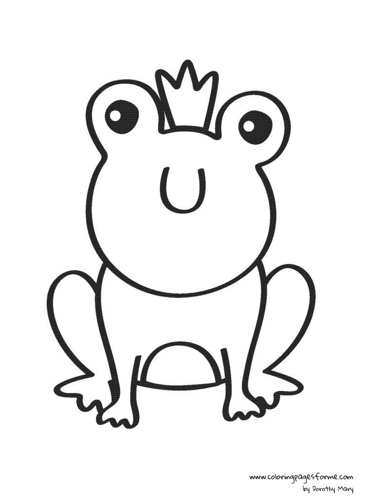 prince frog coloring page