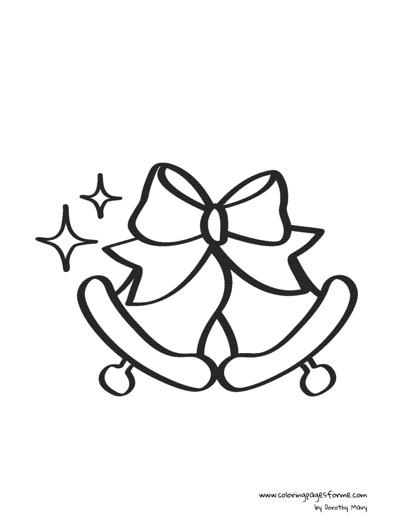 christmas bell coloring page