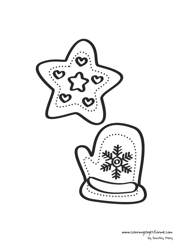 christmas cookies coloring page