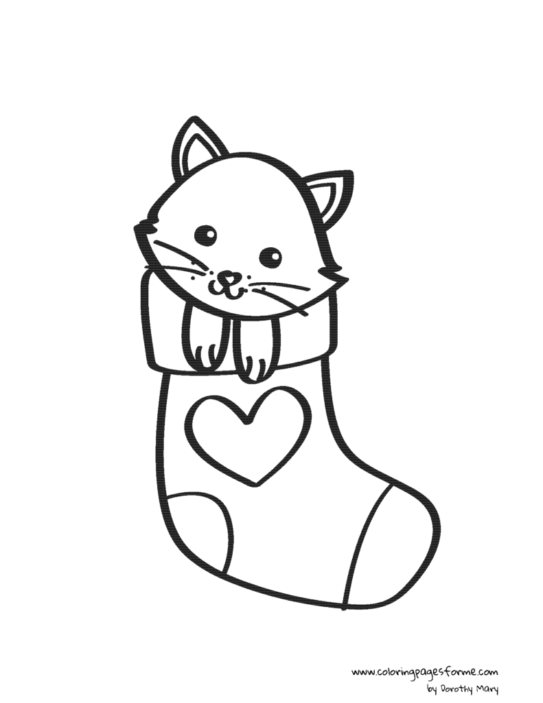 christmas stocking coloring page