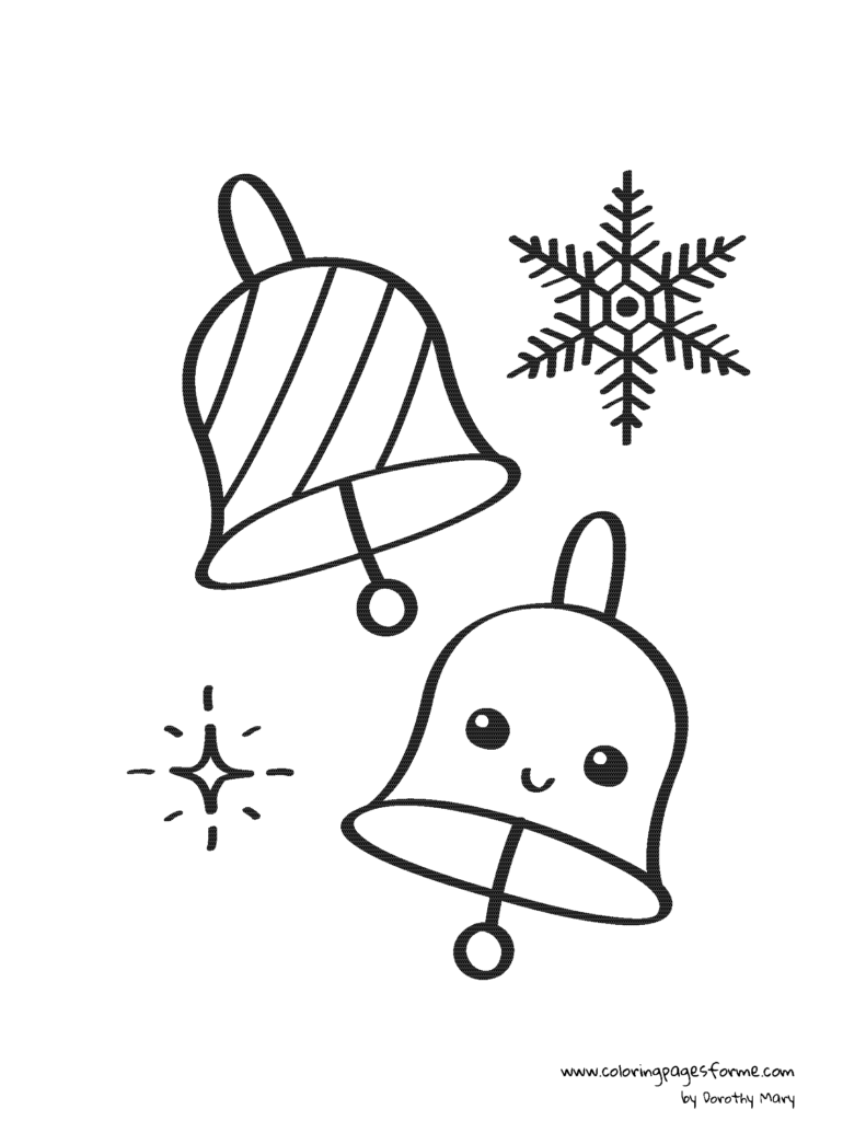 cute bells coloring page