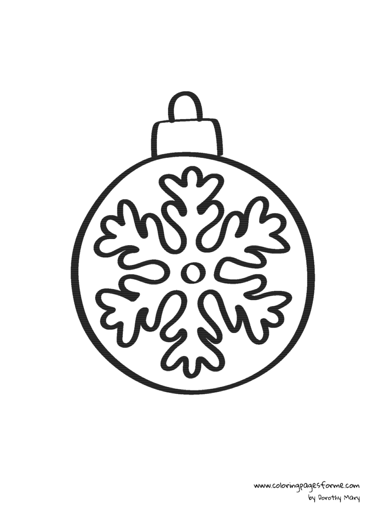 snowflake bauble coloring page