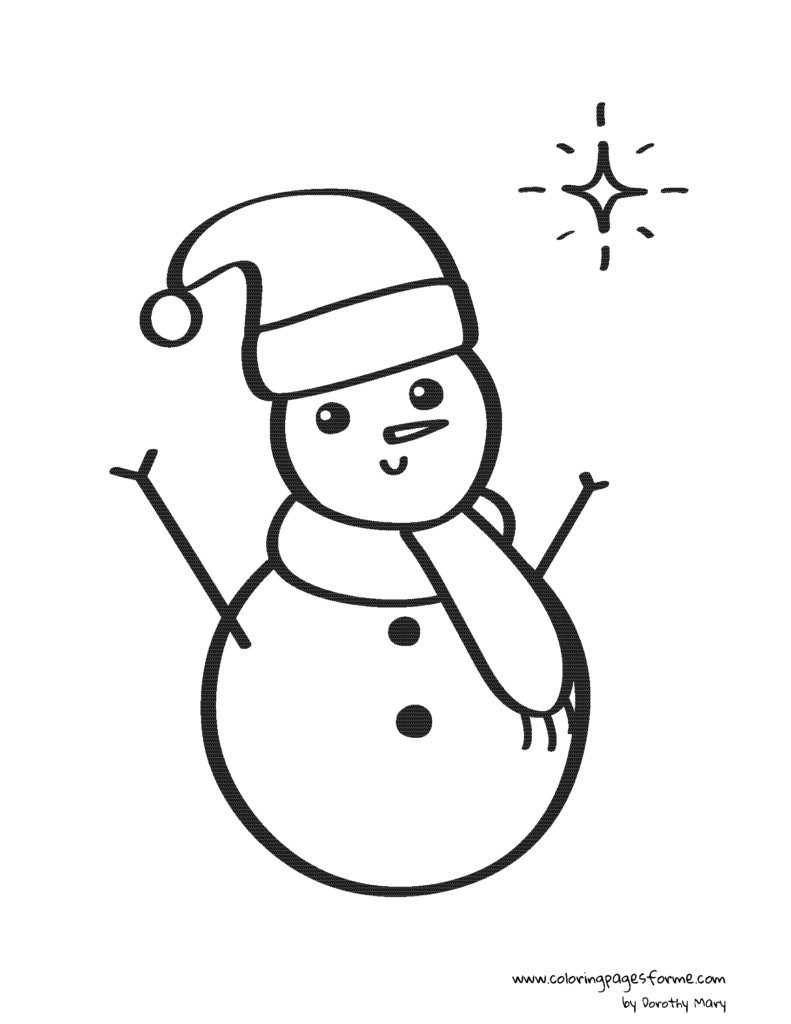 snowman coloring page