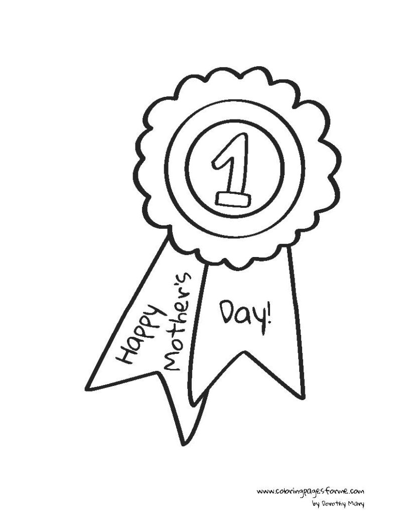 mother's day coloring pages award for mum