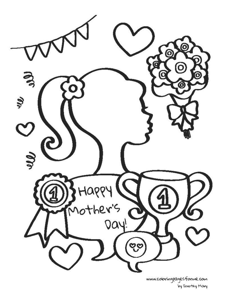happy mothers day mother the winner with a cup