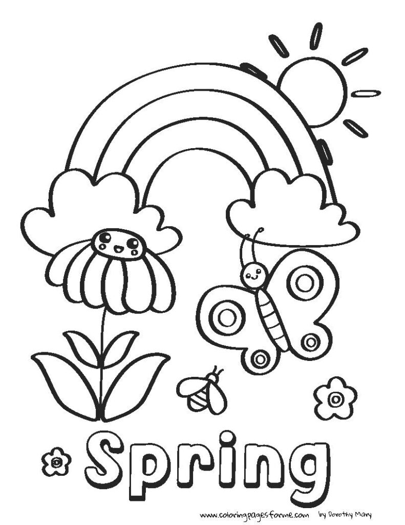 free printable coloring page for kids downloadable PDF