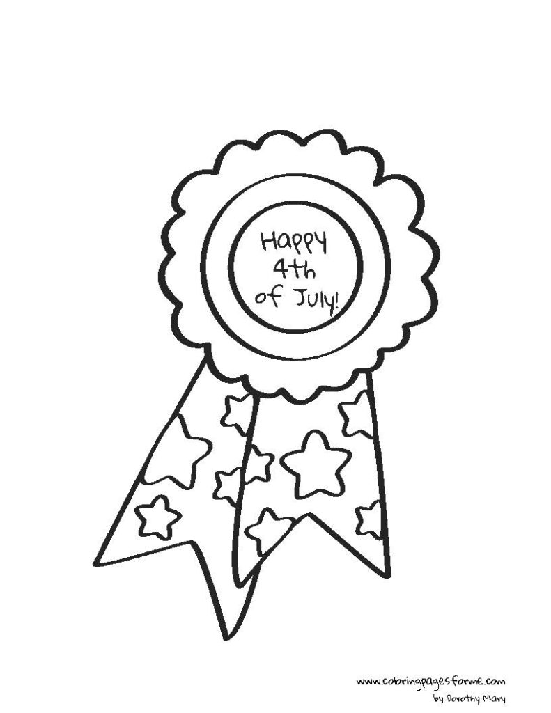 free and printable 4th of july rosette coloring page for kids