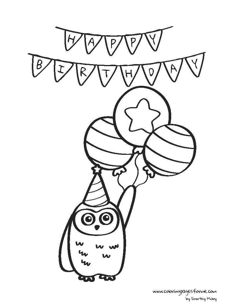 Birthday Animals Coloring Pages – Free Printables for Kids