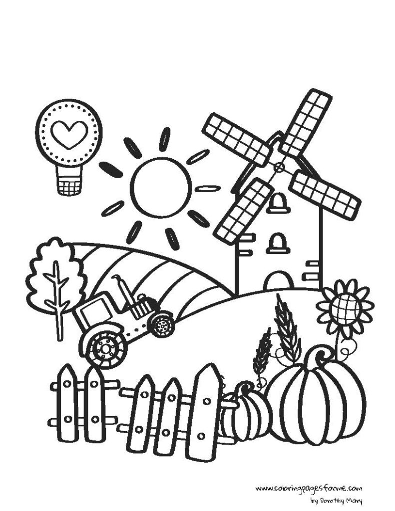 thanksgiving day coloring page for toddlers