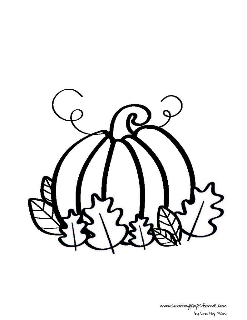 thanksgiving pumpkin coloring page for kids